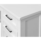Modern Wood Executive Desk Office Desk Fully Assembled White