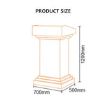 Podium Stand Wood, Solid Wood White Podium Pulpit for Church, Church Lecterns & Podiums with Tilted Desktop