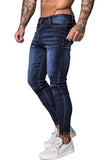 GINGTTO Mens Skinny Jeans Stretch Slim Fit Elastic Waist Blue 38