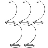 H&D HYALINE & DORA 5 Pack Black Ornaments Display Stands Glass Crystal Witch Ball Holder 9 Inch Christmas Ornament Hanging Hook Patio Planter Terrariums Iron Hanger