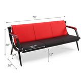 Waiting Room Bench, Office Furniture Reception Chairs with Arms, Leather Chairs is Suitable for Clinic