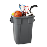 Rubbermaid Commercial LLDPE Square Brute 40-Gallon Trash Can without Lid, Gray