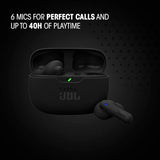 True Wireless Noise Cancelling Earbuds with JBL Pure Bass Sound & Smart Ambient technology, 4mics for crisp