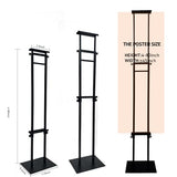 Double Sided Display Stand Adjustable to 80 inches for Poster Board & Foam Board, Column Sign Holder for Business Lobby
