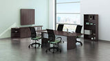 Medina 14' Conference Table with Finish, Rounded Ends and Beveled Edges, Silver Detailing, Grommet Holes, 250 lbs Capacity.