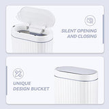 ELPHECO Bathroom Trash can Motion Sensor, Automatic Garbage can, Slim Plastic Smart Trash Bin with Lid