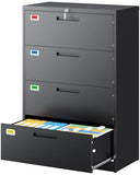 Lateral Filing Cabinets for Home Office, Office Storage Drawers with Lock