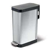 Glad Slim Trash Can with Clorox Odor Protection - Narrow Kitchen Garbage Bin with Soft Close Lid