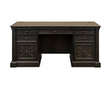 Traditional Wood Double Pedestal Executive Desk, Writing Table, Office Desk, Fully Assembled, Dark Brown