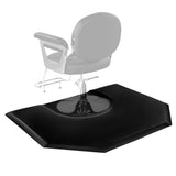 Salon Mat for Hair Stylist, 4 x 5 FT Hexagon Salon Chair Mat Anti Fatigue, 1-inch Thickened Barber Shop Floor Mat with Round Cut Out
