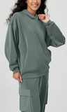 ODODOS Women's Modal Soft Oversized Hoodies Long Sleeve Hooded Sweatshirts Pullover Top with Kangaroo Pocket, Slate Green, Small