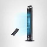 DREO Tower Fan for Bedroom, 90° Oscillating Fans that Blow Cold Air, 5 Speeds, 4 Modes with 26ft/s Velocity, 12H & 28dB Quiet Timer, Remote, Touch, 40" Standing Floor Fan for Home Office, Black