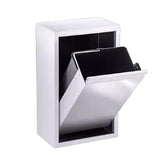 This Pull Out Trash Can Cabinet, Stainless Steel Built-in Garbage Bin for Bathroom