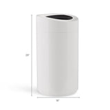 Safco Open Top Trash Can, 14 Gallon Stainless Steel Modern Garbage Can for Indoor Use