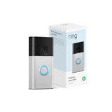 Battery Doorbell, Head-to-Toe Video, Live View with Two-Way Talk, and Motion Detection & Alerts (2024 release), Satin Nickel Ring