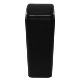 Ramddy 3.5 Gallon Plastic Slim Trash Can, Black Modern Wastebasket, 14 Liter Commercial Garbage Bin