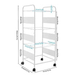 File Cart for Office, 3 Tier Metal Hanging Files Under Desk Storage File Cabinet with Wheels