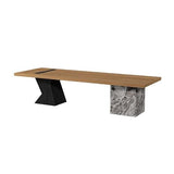 AQWASYUTER Office Computer Desk 180cm Wooden Retro Office Furniture