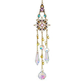 Hanging Sun Catchers with Crystals, Glass Icicle Prisms Rhinestones Suncatcher, Rainbow Maker Pendant Indoor Window Home Car Decor Gift