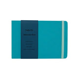 CuppaClip Watercolor Paper Cotton Cold Press with Inner Pocket Watercolor Sketchbook Journal As Travel Notebook 300 GSM 140 LB (Blue-Cold Press, 8.26x5.82in)