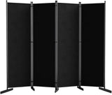 AKTOP Room Divider 4 Panel, 80" W Portable Wall Divider for Room Separation