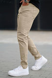 GINGTTO Skinny Jeans Men Tapered Leg Khaki Jeans for Men Elastic Waist Athletic 28