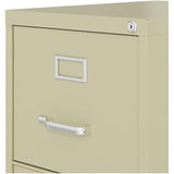 Scranton & Co 22" 4-Drawer Metal Letter Width Vertical Filing Cabinet in Beige, Lockable