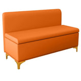 Waiting Room Chairs, Reception Bench Chairs with Storage Space, PU Reception Area Furniture with Backrest for Office