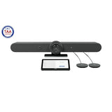 Rally Bar 4K Ultra HD All-in-One Video Conference Camera with 10.1" Tap Cat5e Touch Controller and 2x Mic Pods