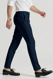 GINGTTO Men's Stretch Dress Pants Slim Fit Skinny Suit Pants Navy Blue 30 (157–176 lbs)