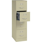 Scranton & Co 22" 4-Drawer Metal Letter Width Vertical Filing Cabinet in Beige, Lockable