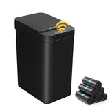 LJIACLEA Black Bathroom Trash Can 2.6 Gallon Motion Sensor Trash Cans Automatic Touchless Garbage Bin