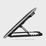 Laptop Cooling pad, Single Large Fan, Heavy Duty Laptop Cooler up to 17.3 inches, Colorful LED Lights, 2 USB Ports