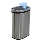13 Gallon Trash Can with Lid | Automatic Touchless Garbage Can | Odor Control | Modern Oval Design | Easy to Clean