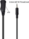 UAYESOK Waterproof Acoustic Tube Walkie Talkie Earpiece with Mic PTT Screw Thread Headset for Yaesu VX-6 VX-6R VX-7R VX-170 FT-270 Standard Horizon HX210 HX400 HX750S HX870 HX890