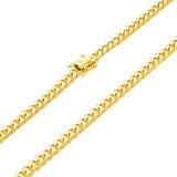 Nuragold 10k Real Yellow Gold Miami Cuban Link 6mm Solid Chain Necklace - 28"