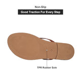 mazeskin Womens Memory Foam Flip Flops Thong Sandals Light Brown US8