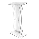 FixtureDisplays® Clear Acrylic Lucite Podium Pulpit Lectern 1803-3