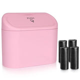 Accmor Car Trash Can with Lid, Leakproof Vehicle Garbage Organizer Holder Bin with 60 Pack Trash Bags (Pink)