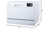 SPT SD-2225DWA Energy Star Countertop Dishwasher with Delay Start & LED – White