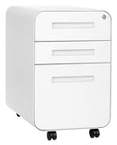 Laura Davidson Furniture Stockpile 3 Drawer File Cabinet with Lock - Under Office Desk Metal Filing Cabinet