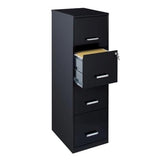 Pre-Assembled, Vertical File Cabinet for Letter-Size Documents, Cam Lock Security, Durable Steel Office Storage Solution