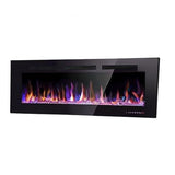 68 inch Electric Fireplace Recessed and Wall Mounted Insert