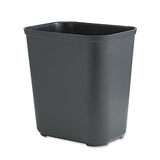 Rubbermaid Commercial Products Fire Resistant Wastebasket 7GAL/28 QT, Black, for Hospitals/Schools/Hotels/Offices