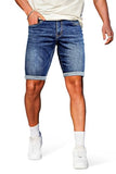 GINGTTO Shorts for Men Casual Skinny Slim Fit Jeans Shorts for Mens Denim Shorts 36