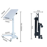 EWRCVBVCA Height Adjustable Laptop Stand on Wheels