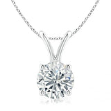 The Diamond Deal .25-1.00 Carat Round Brilliant Solitaire IGI Certifed Lab-Grown Diamond Solitaire Pendant Necklace