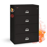 FireKing Fireproof Lateral File Cabinet (4 Drawers, Impact Resistant