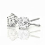 14k Gold GRA Moissanite & IGI Lab Grown Diamond Earrings