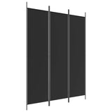 Zexlorith 3-Panel Room Divider, Folding Fabric Privacy Screen, Black
